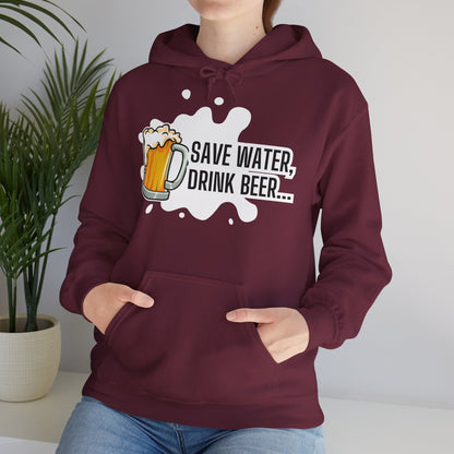 Unisex Heavy Blend™ Hooded Sweatshirt – Save Water, Drink Beer Hoodie