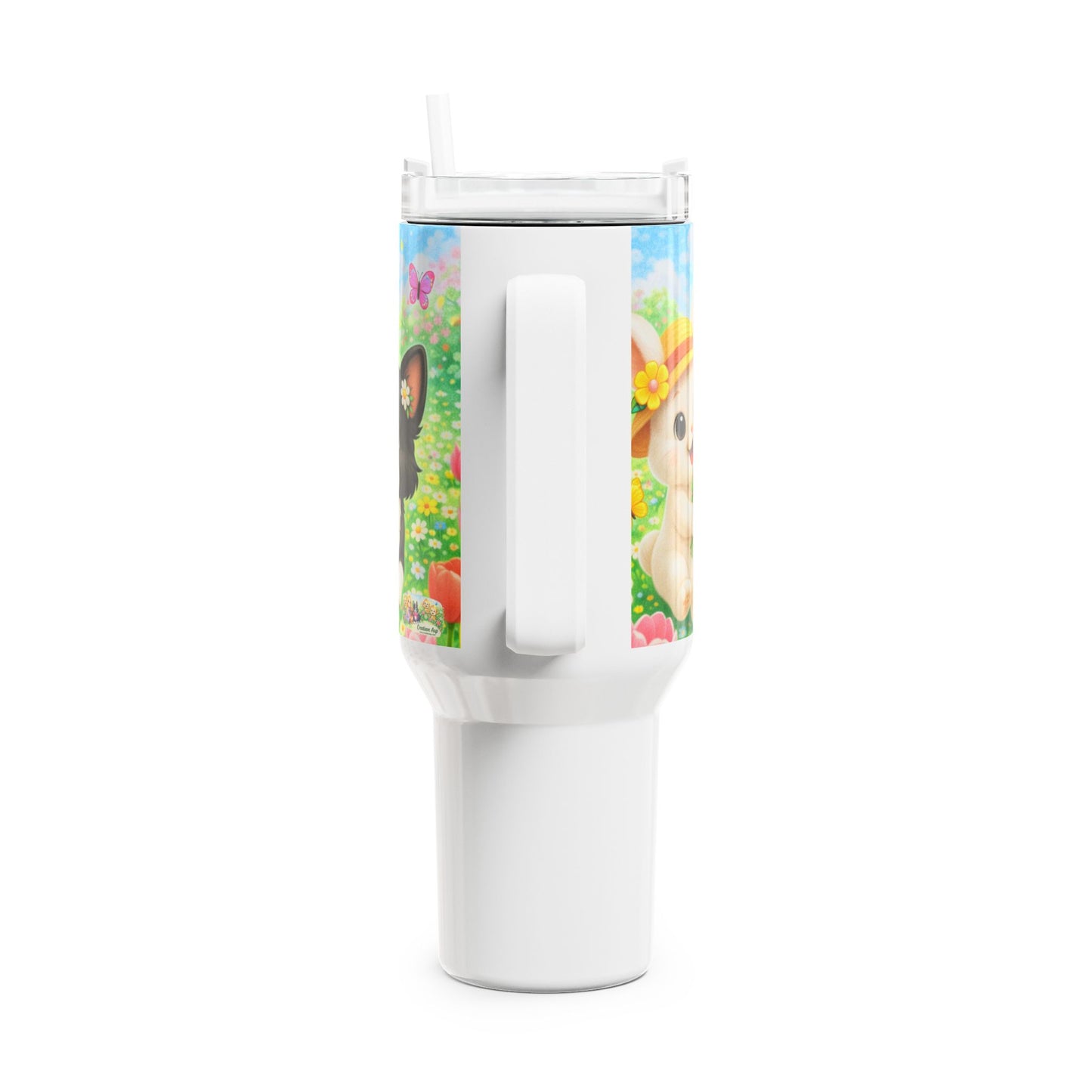 Lente Tumbler 1200 ML – Nikita, Shelby & Maggie – RVS Thermobeker met Handvat en Deksel