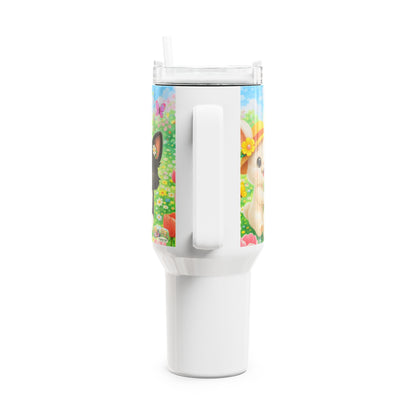 Lente Tumbler 1200 ML – Nikita, Shelby & Maggie – RVS Thermobeker met Handvat en Deksel