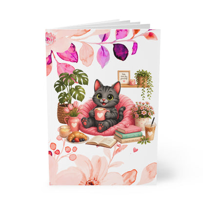 Cozy Shelby Notebook A5 | Bullet Journal | Dagboek | Katten Schrift | Creatieve Aap
