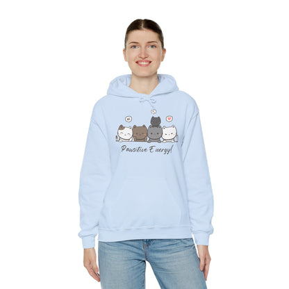 Unisex Heavy Blend™ Hooded Sweatshirt – Pawsitive Energy Hoodie