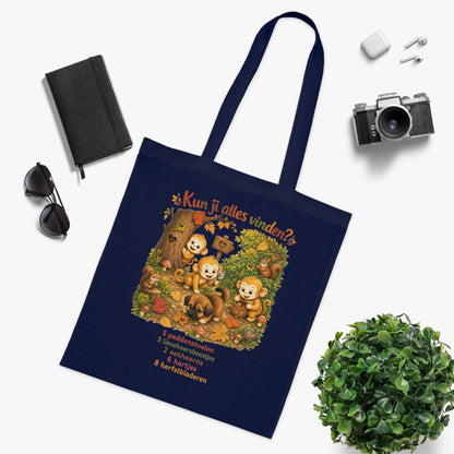 Interactieve Totebag – Kun jij alles vinden? | 100% Katoen | Herfstcollectie 2026