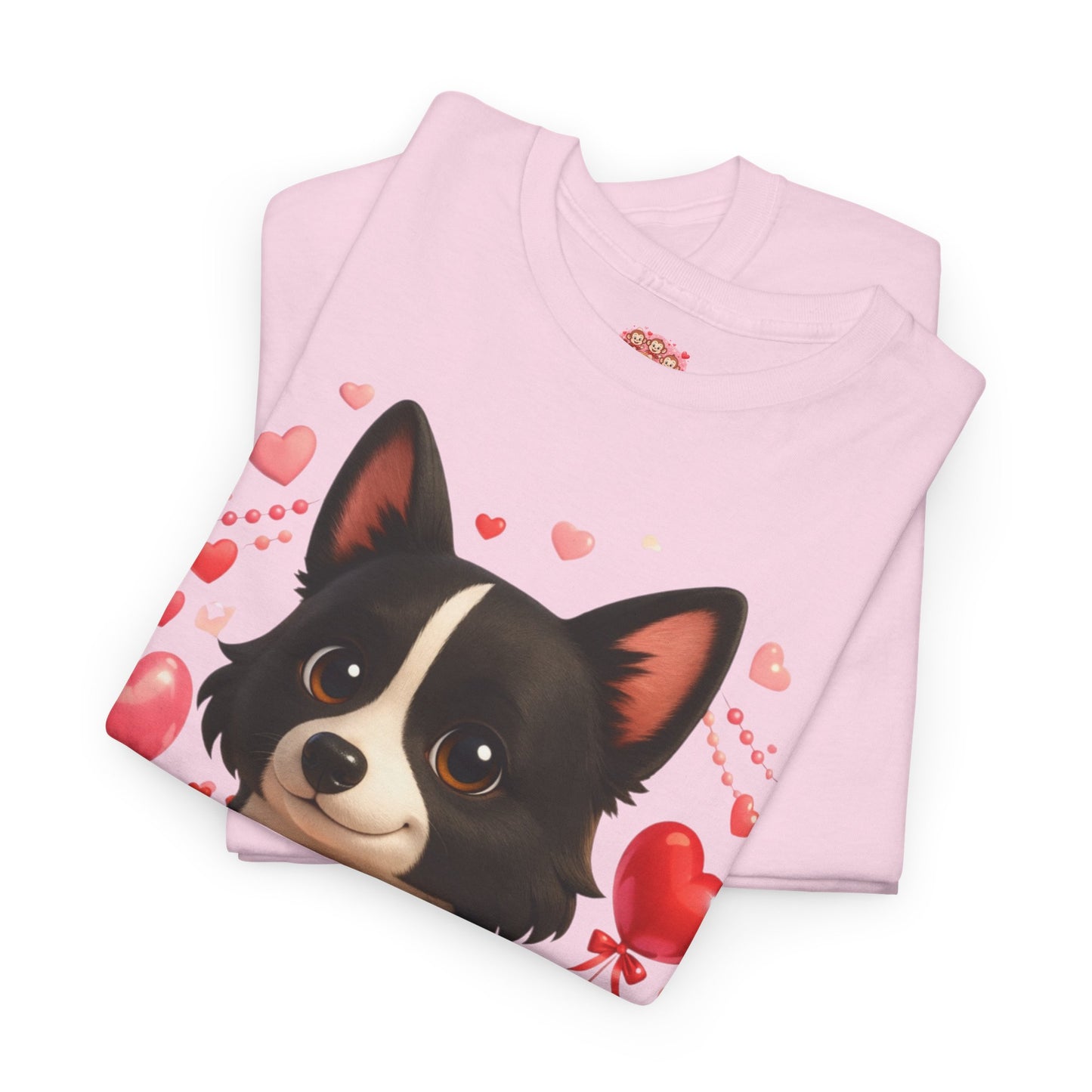 Valentijn Shirt Nikita – Liefdevolle Hond met Hartjes | Unisex T-shirt