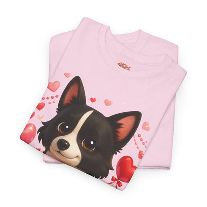 Valentijn Shirt Nikita – Liefdevolle Hond met Hartjes | Unisex T-shirt