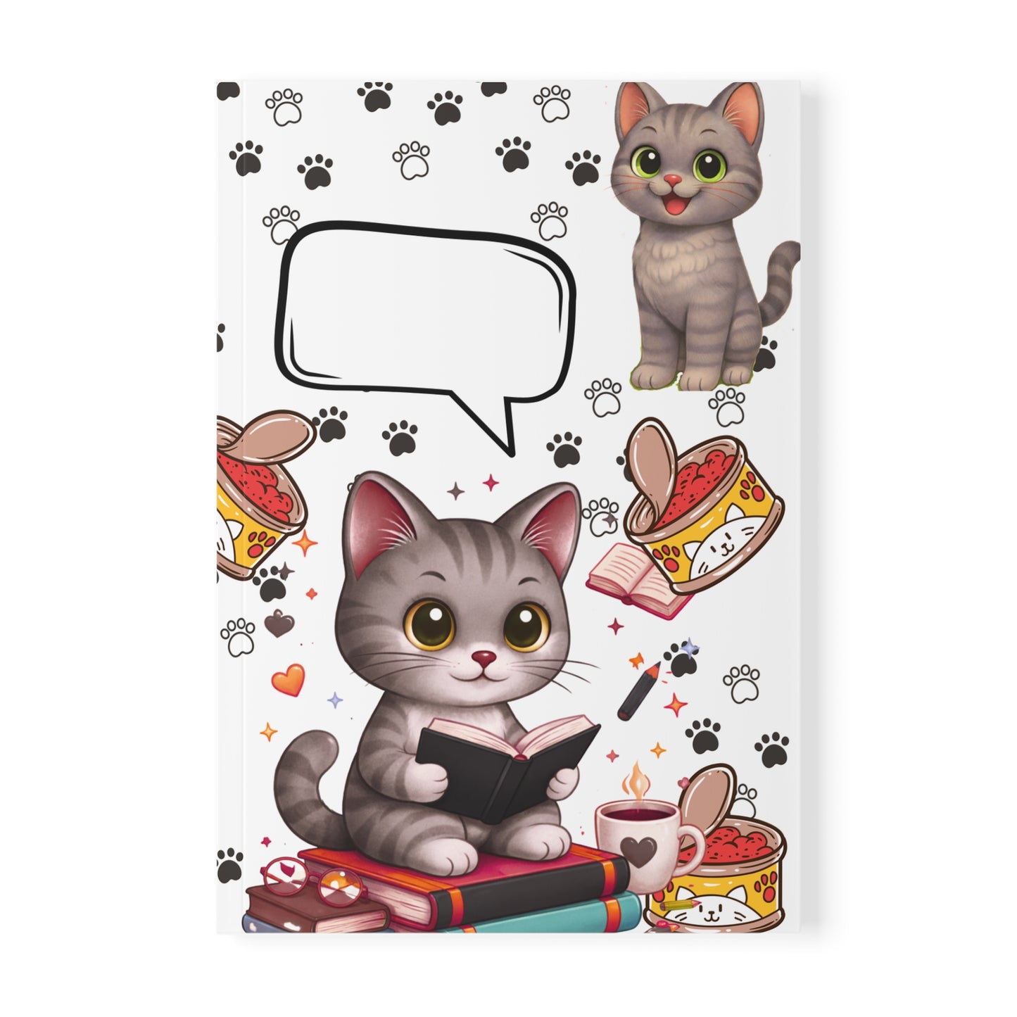 Shelby A5 Notitieboek – Kawaii Kat – Gelinieerd Schrift – 150 Pagina's