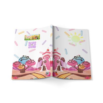 Kawaii Snoepwereld A5 Notitieboek – Zoete Fantasiewereld – Gelinieerd – 150 Pagina's