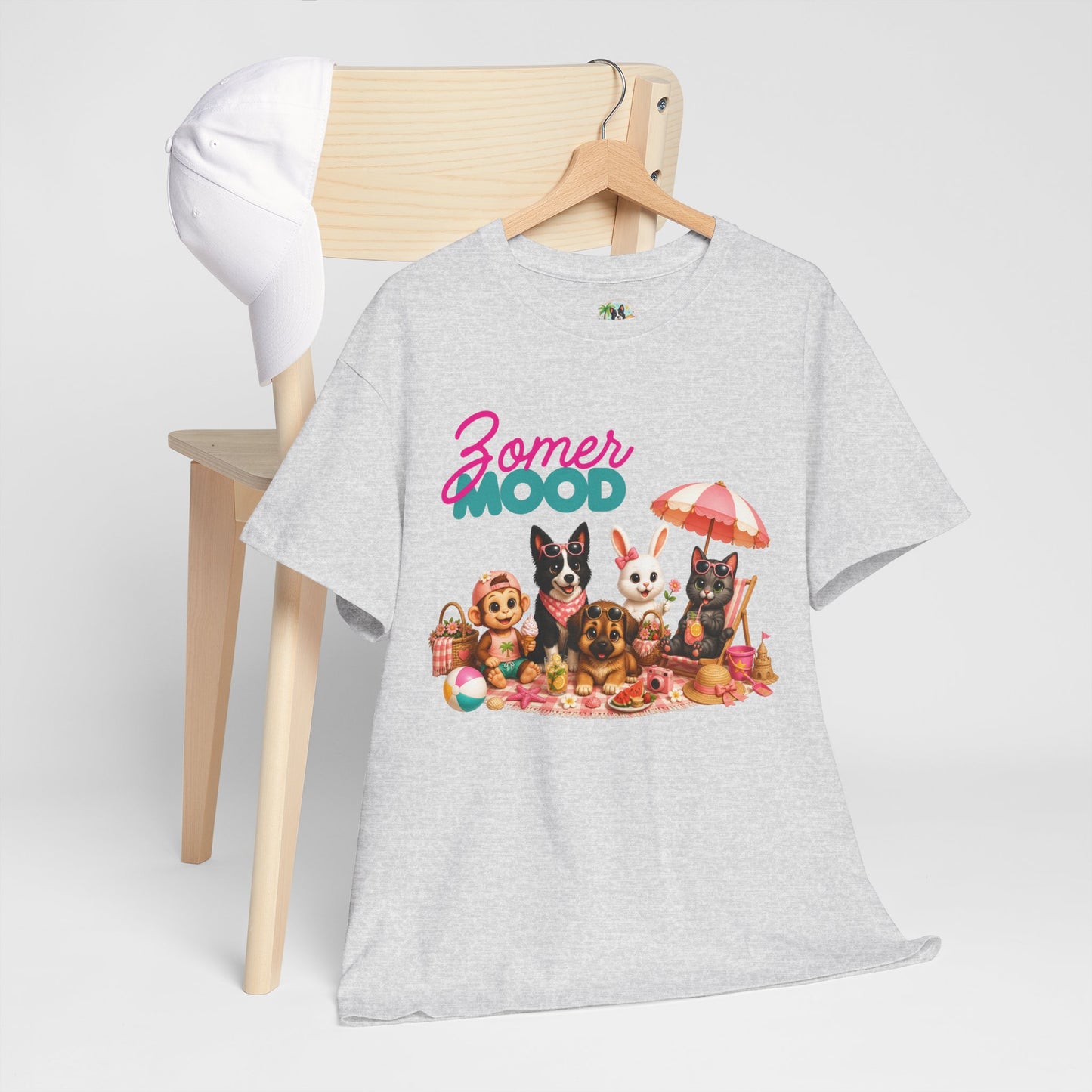 Zomer Mood T-Shirt Volwassenen – Creatieve Aap Karakters Shirt | Kawaii Zomer Shirt