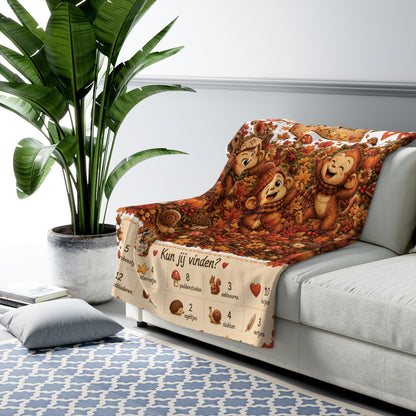 Creatieve Aapjes Zoek & Vind Herfstspel Sherpa Fleece Blanket | Herfst 2026 | Creatieve Aap