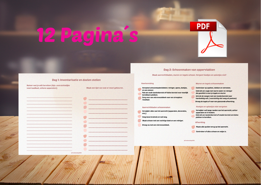 14 Dagen Keuken Opruim Challenge – PDF Planner (12 Pagina’s)