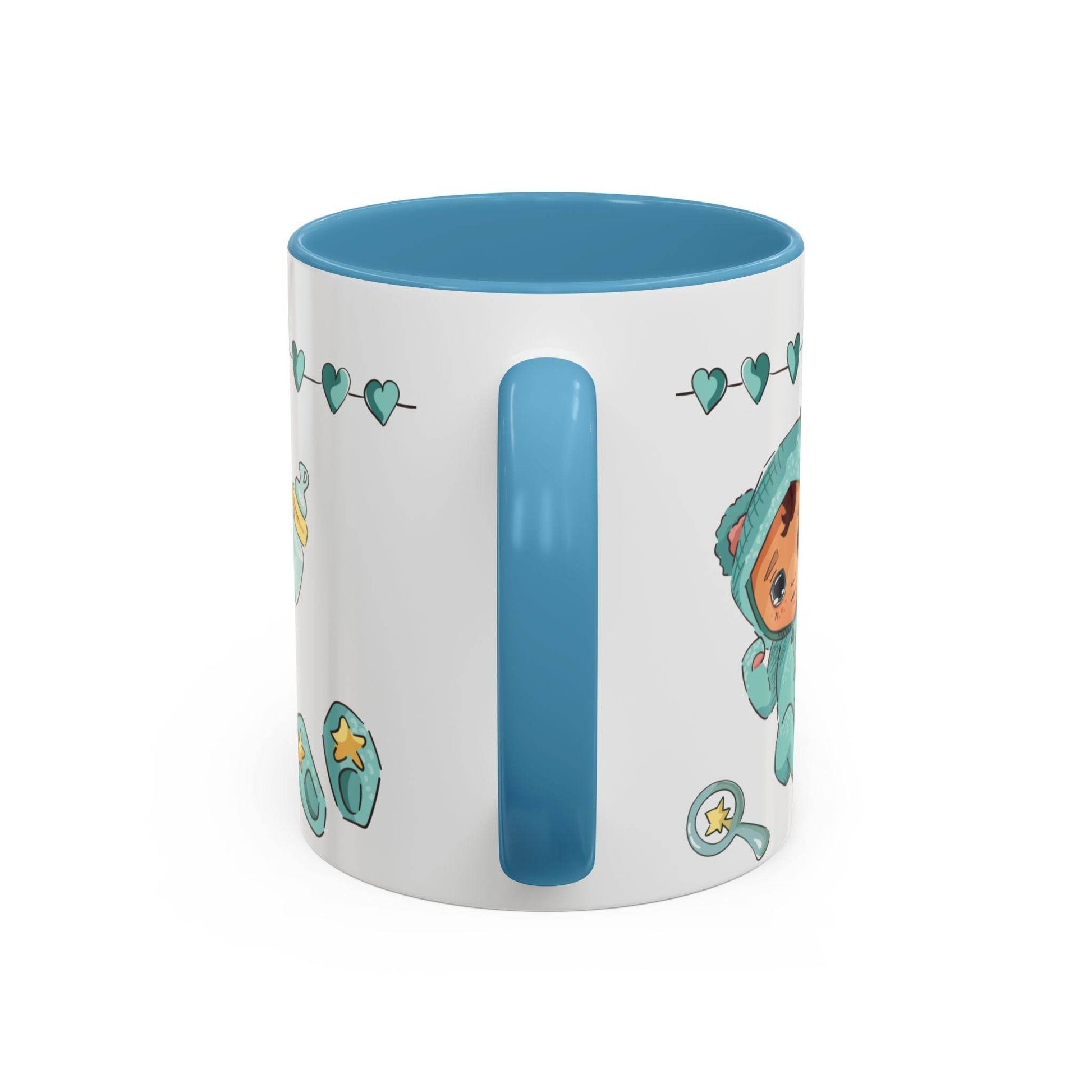 Geboorte Mok – Het is een Prins – Keramische Mok 330 ml – Blauwe Binnenkant - Creatieve Aap