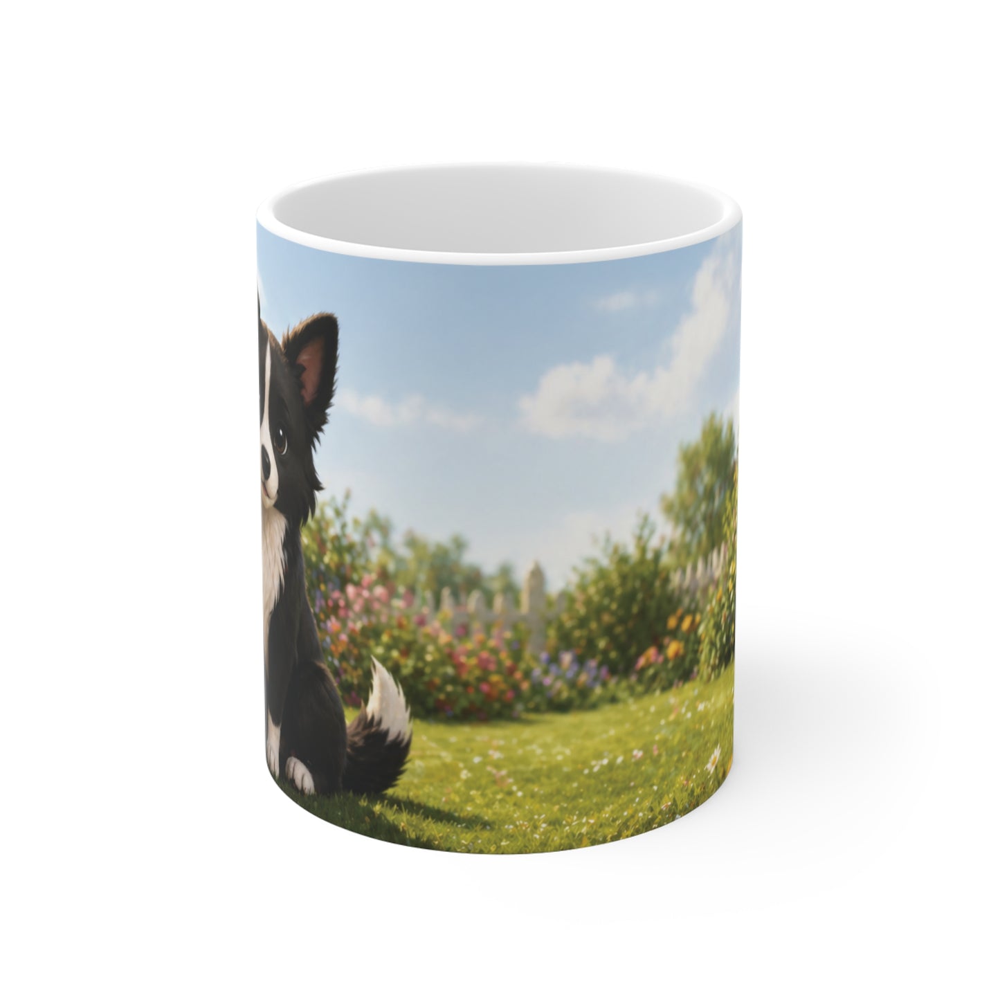 Nikita Zomer Mok – Kawaii Hond in Tuin 330ml | Relax & Zonnige Vibes Beker