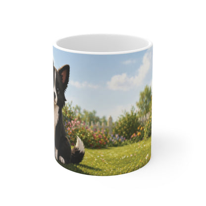 Nikita Zomer Mok – Kawaii Hond in Tuin 330ml | Relax & Zonnige Vibes Beker