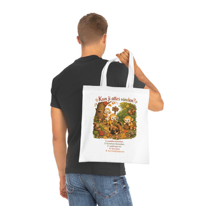 Interactieve Totebag – Kun jij alles vinden? | 100% Katoen | Herfstcollectie 2026