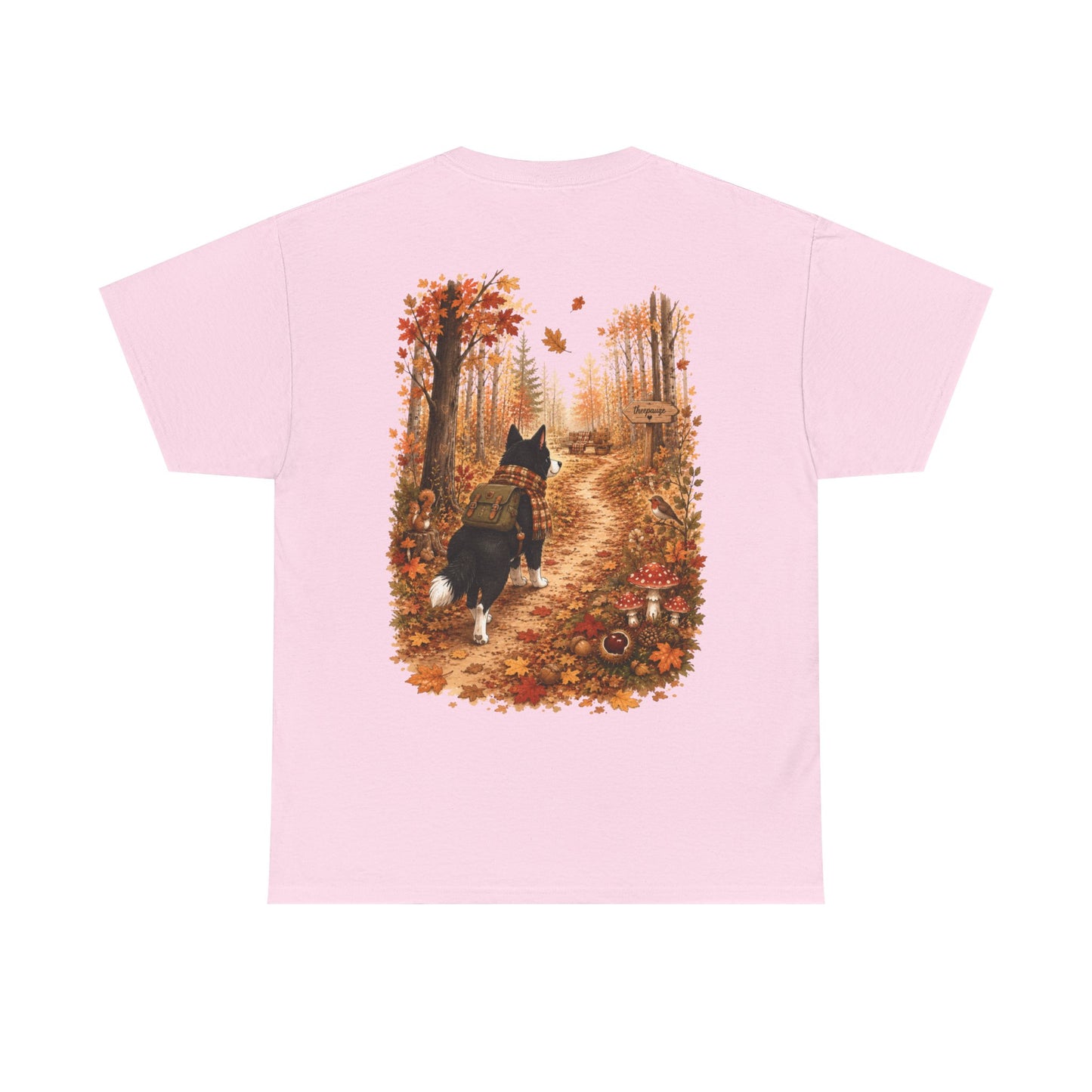 Nikita Forest Mood Herfst T-Shirt – Unisex Dubbelzijdig Bedrukt | Herfst Wandeling Shirt | Gildan 5000
