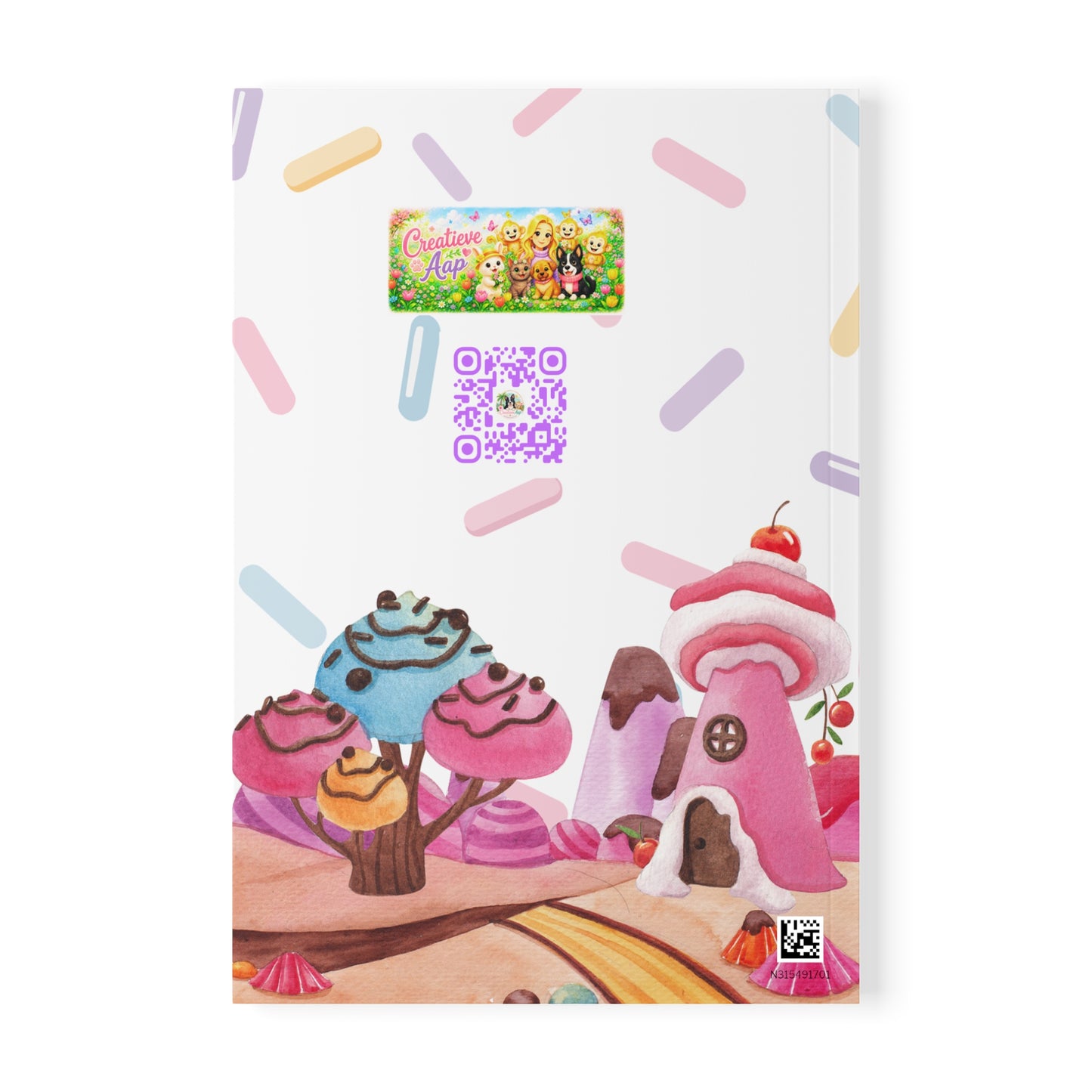 Kawaii Snoepwereld A5 Notitieboek – Zoete Fantasiewereld – Gelinieerd – 150 Pagina's