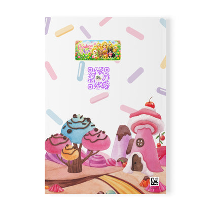 Kawaii Snoepwereld A5 Notitieboek – Zoete Fantasiewereld – Gelinieerd – 150 Pagina's