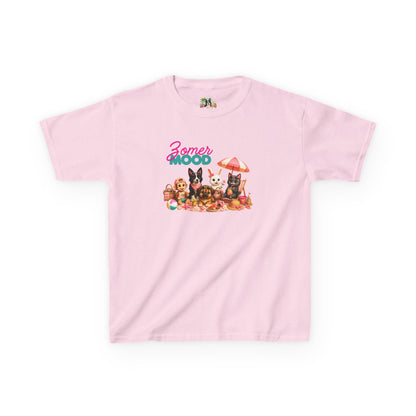 Zomer Mood Kinder T-Shirt – Creatieve Aap Karakters Zomer Shirt voor Kinderen