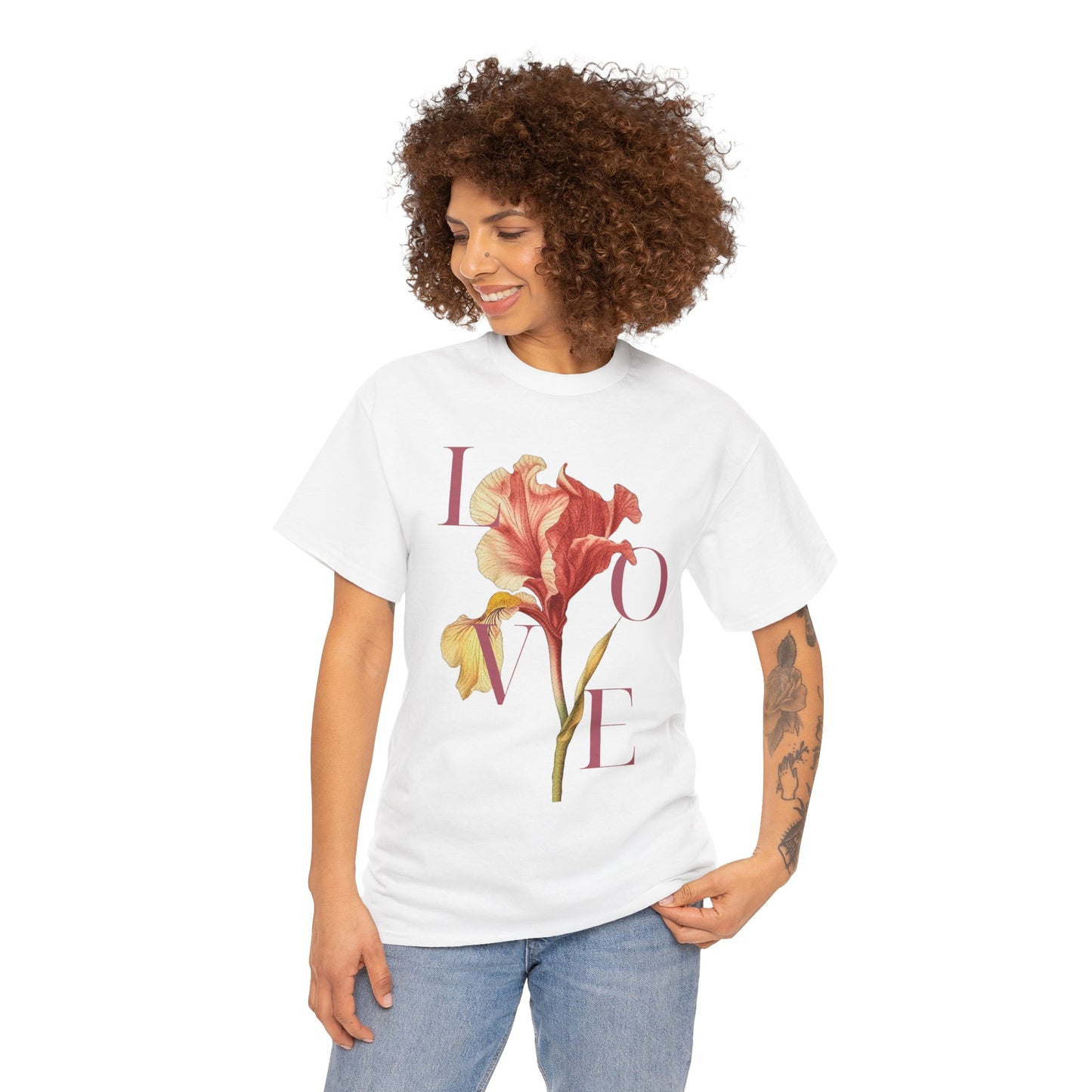 Valentijn Shirt LOVE Flower – Unisex T-Shirt Adult | Gildan 5000 | Valentijn 2026