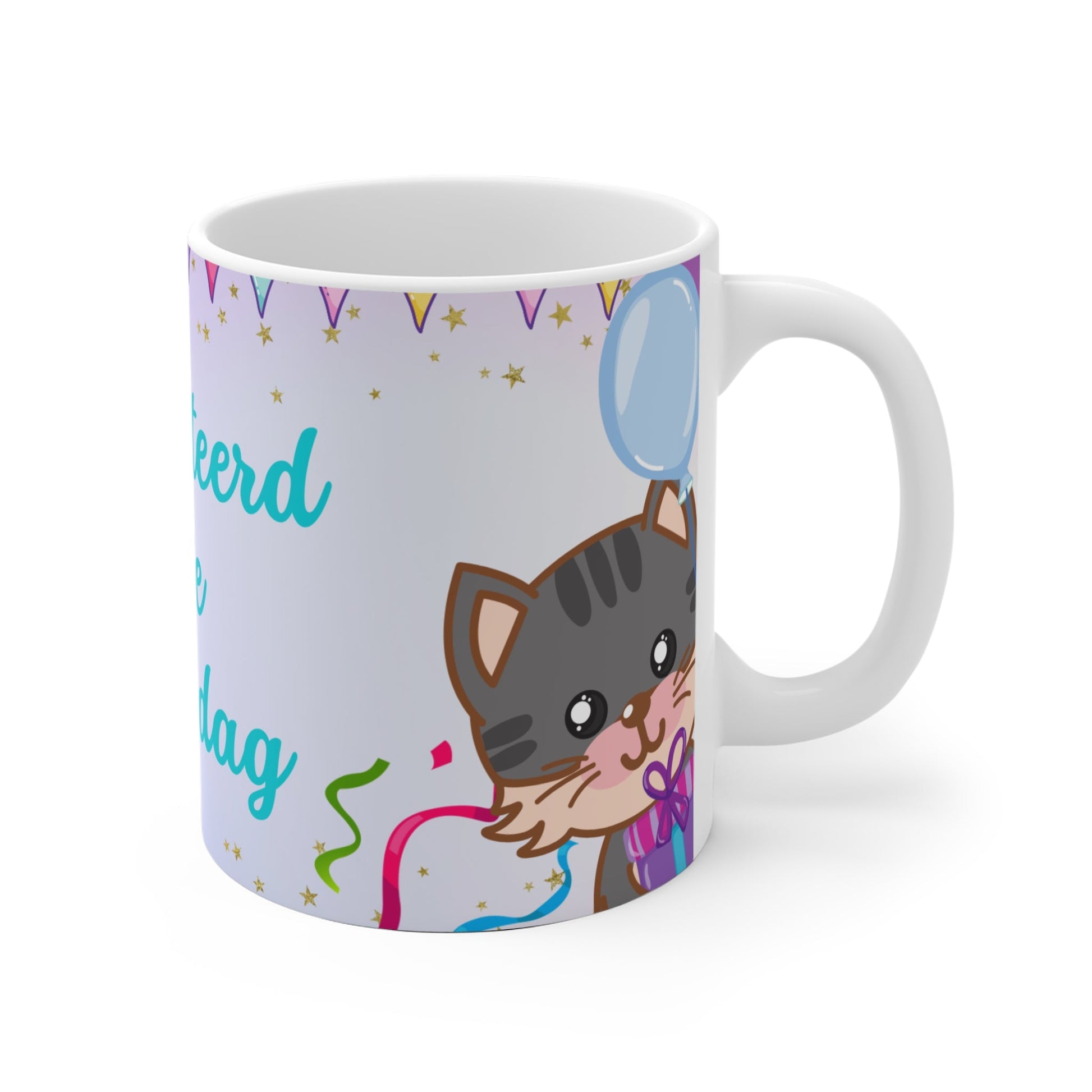 verjaardag gefeliciteerd katten mok Printify