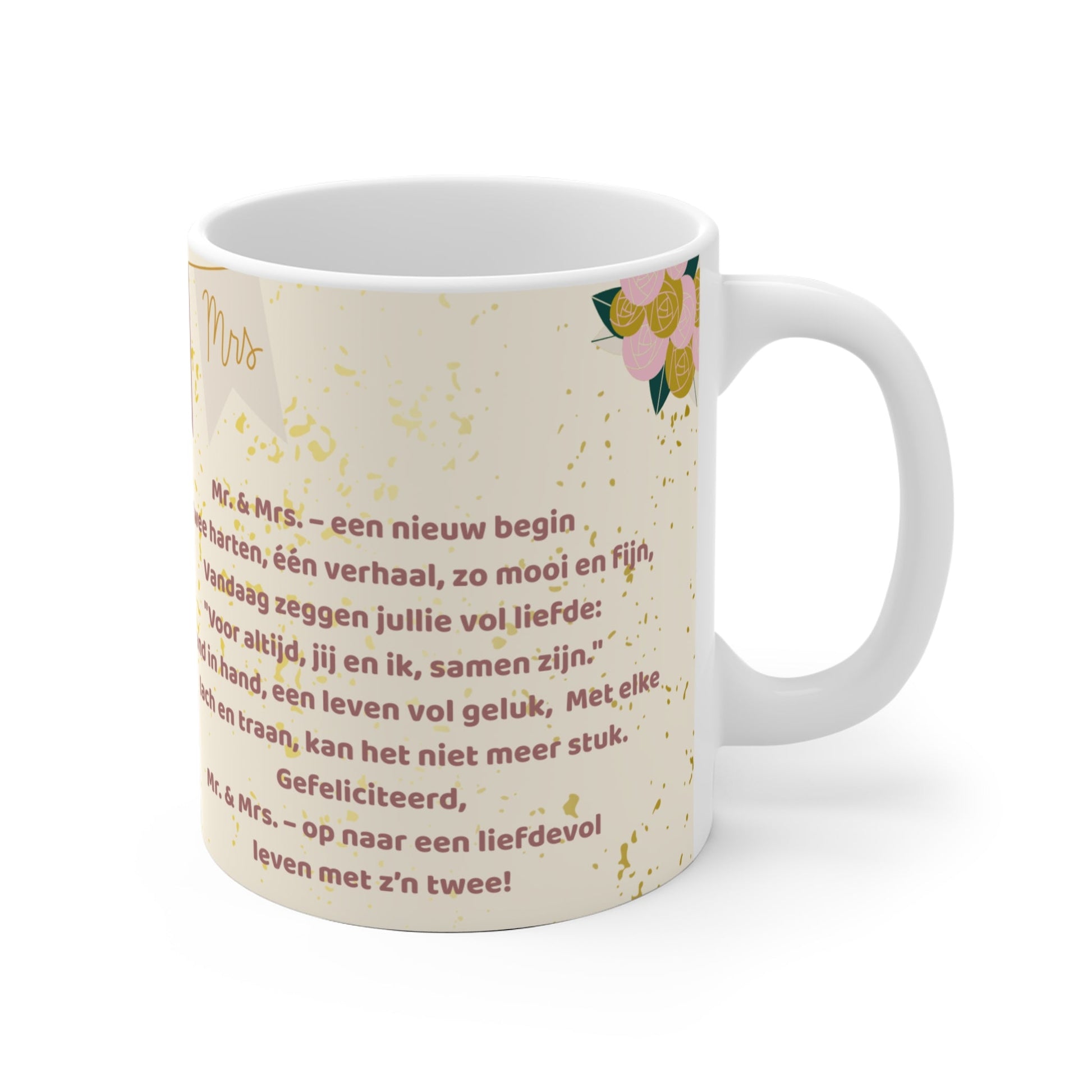 Mr. & Mrs. Trouw Mok – Romantisch Cadeau Printify