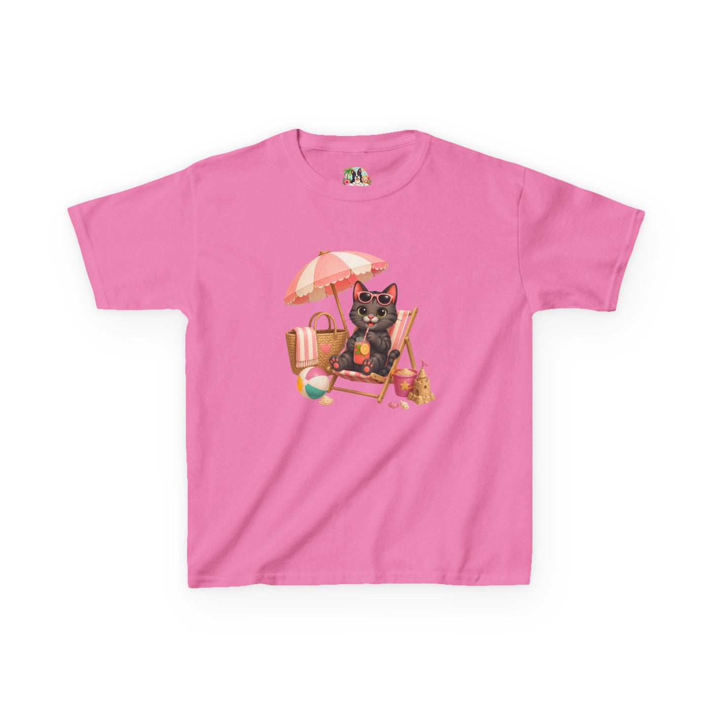 Shelby Kinder Zomer T-Shirt – Schattig Katten Shirt voor Kinderen | Creatieve Aap