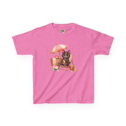 Shelby Kinder Zomer T-Shirt – Schattig Katten Shirt voor Kinderen | Creatieve Aap