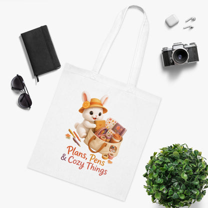 Maggie – Plans, Pens & Cozy Things Totebag | 100% Katoen | Herfstcollectie 2026