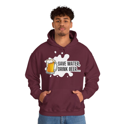 Unisex Heavy Blend™ Hooded Sweatshirt – Save Water, Drink Beer Hoodie