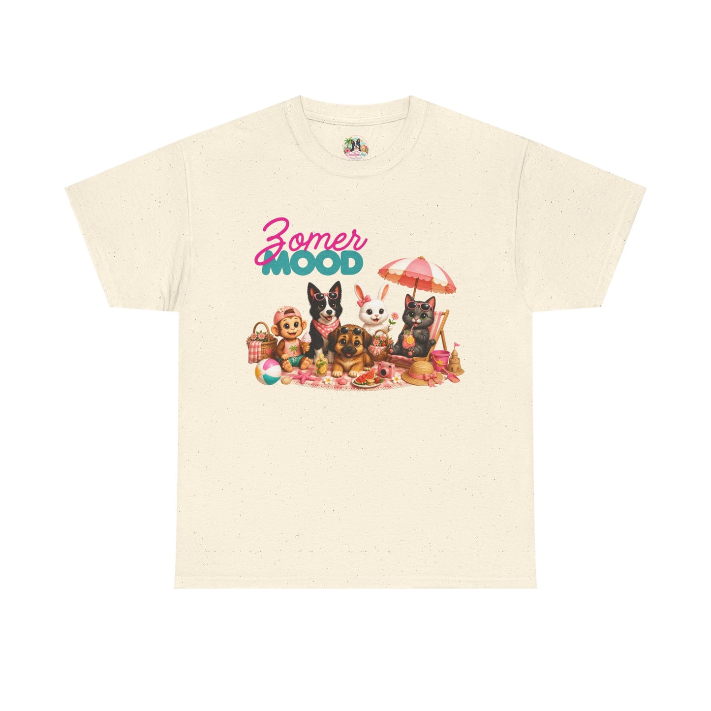 Zomer Mood T-Shirt Volwassenen – Creatieve Aap Karakters Shirt | Kawaii Zomer Shirt