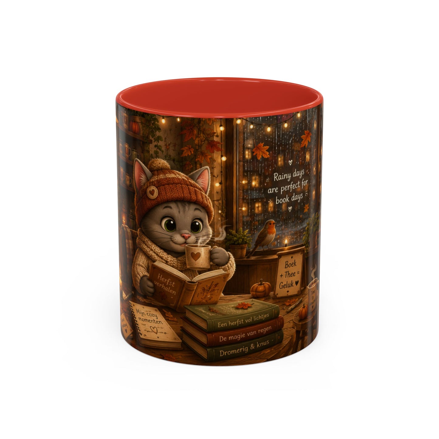 Shelby Cozy Lees Café Mok 330 ml | Keramische Koffie- en Theemok | Creatieve Aap Herfst Collectie 2026