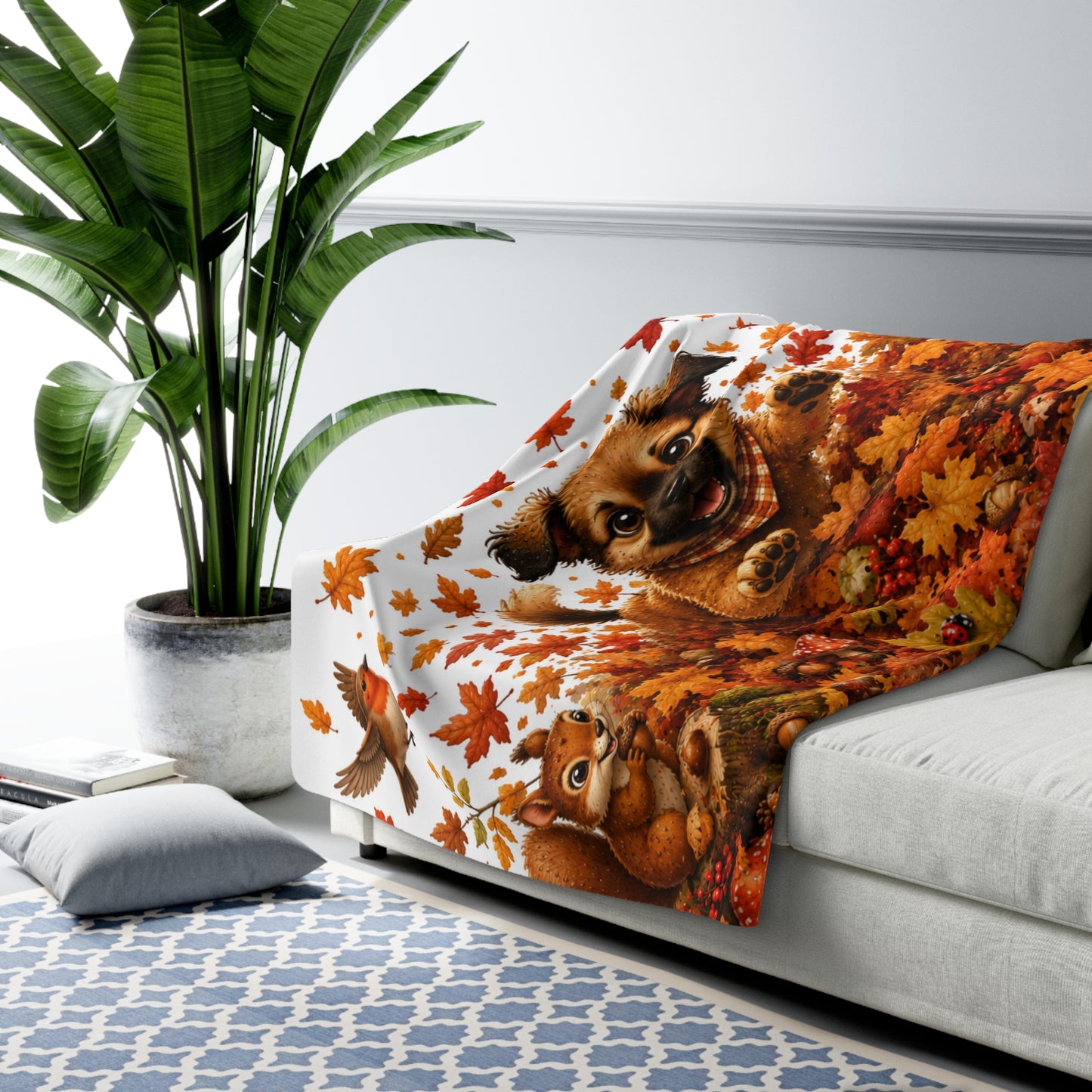 Novi Leaf Adventure Sherpa Fleece Blanket | Herfst 2026 | Creatieve Aap
