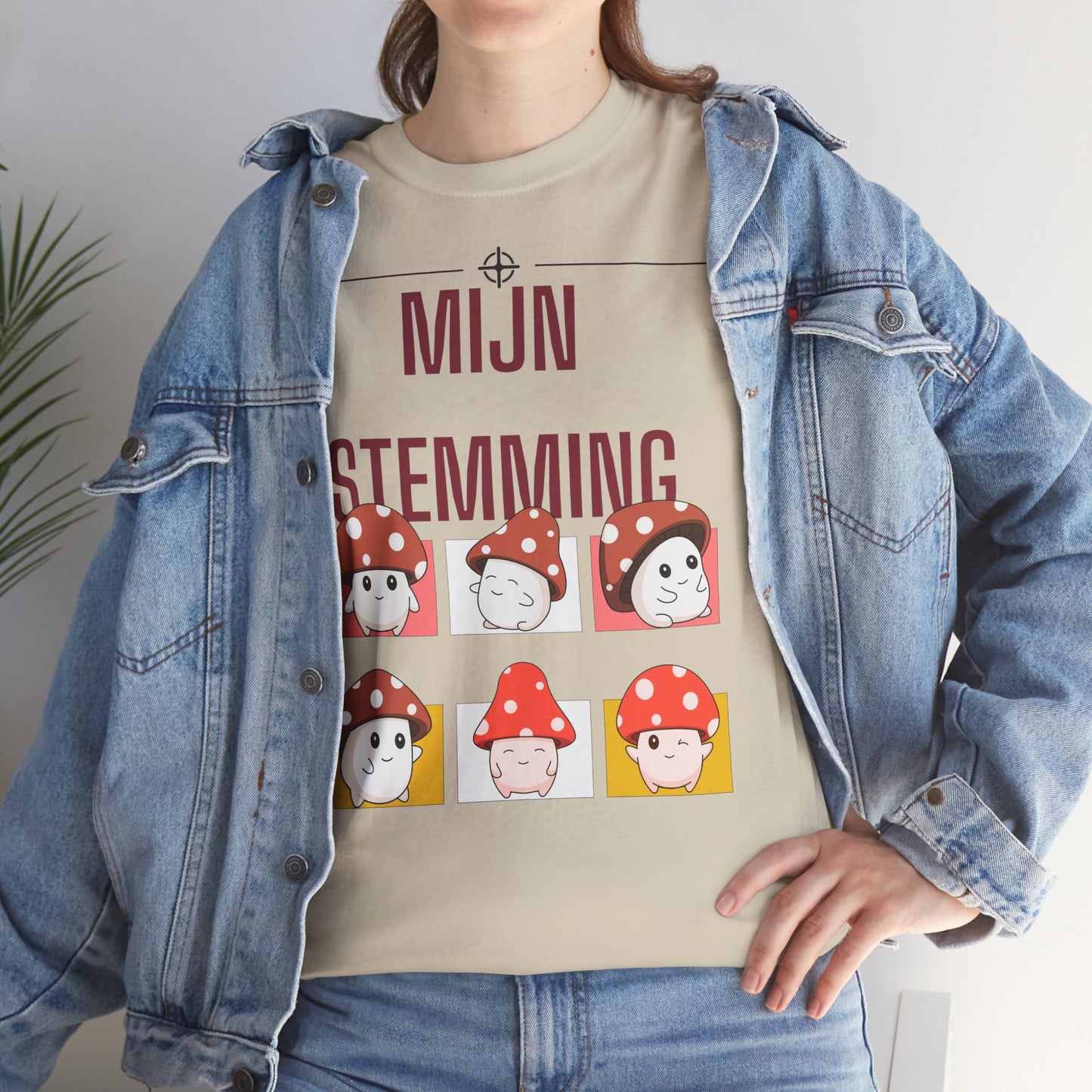 Mijn Stemming Herfst T-Shirt – Unisex Funny Paddenstoel Shirt | Enkelzijdig Bedrukt | Gildan 5000