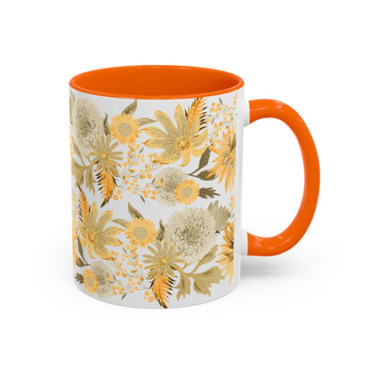 Herfst Fleurige Mok 330 ml | Keramische Koffie- en Theemok | Herfst Bloemen Design | Herfst Collectie 2026