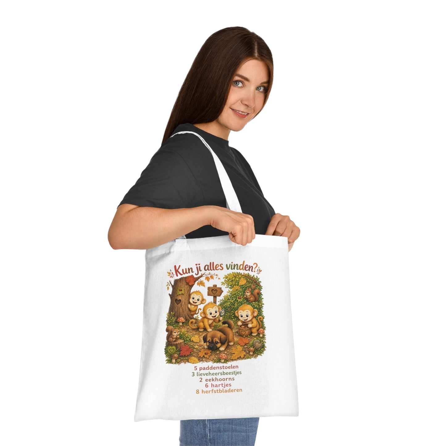 Interactieve Totebag – Kun jij alles vinden? | 100% Katoen | Herfstcollectie 2026