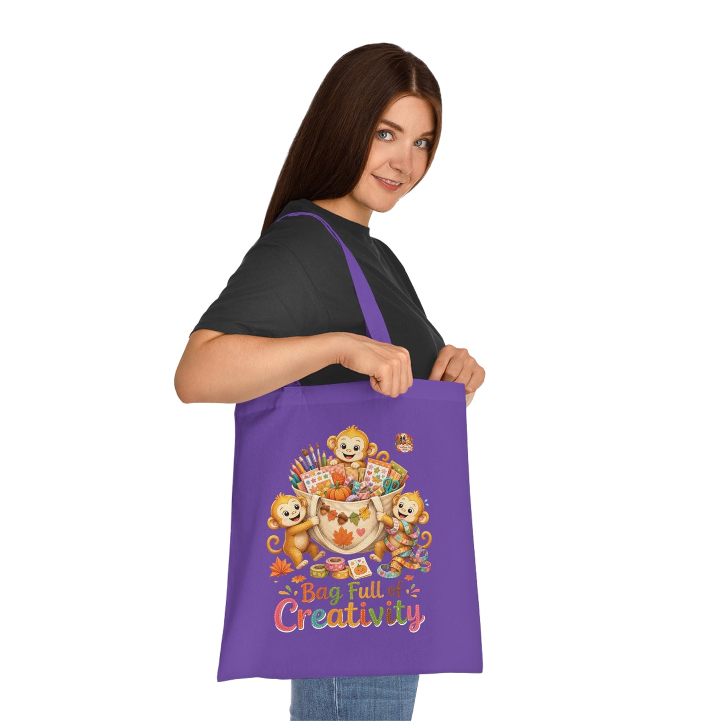 Creatieve Aapjes – Bag Full of Creativity Totebag | 100% Katoen | Herfstcollectie 2026