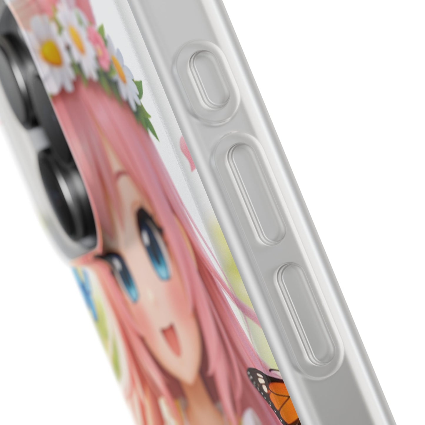 Lente Girl Telefoonhoesje – Kawaii Anime Bloemen Design – Transparante Flexi Case – iPhone & Samsung Galaxy – Creatieve Aap Lente 2026
