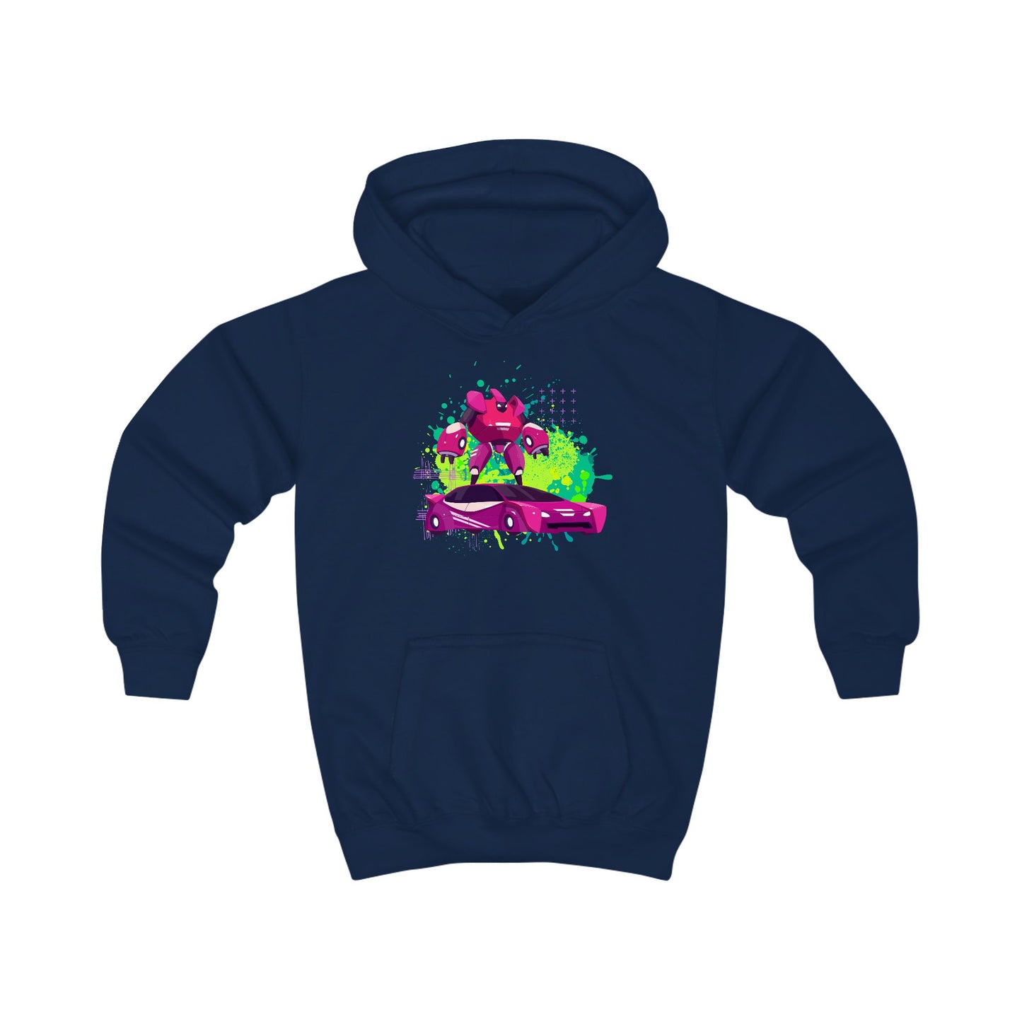 Kinder Hoodie – Robot Car Power | Creatieve Aap | Stoere hoodie