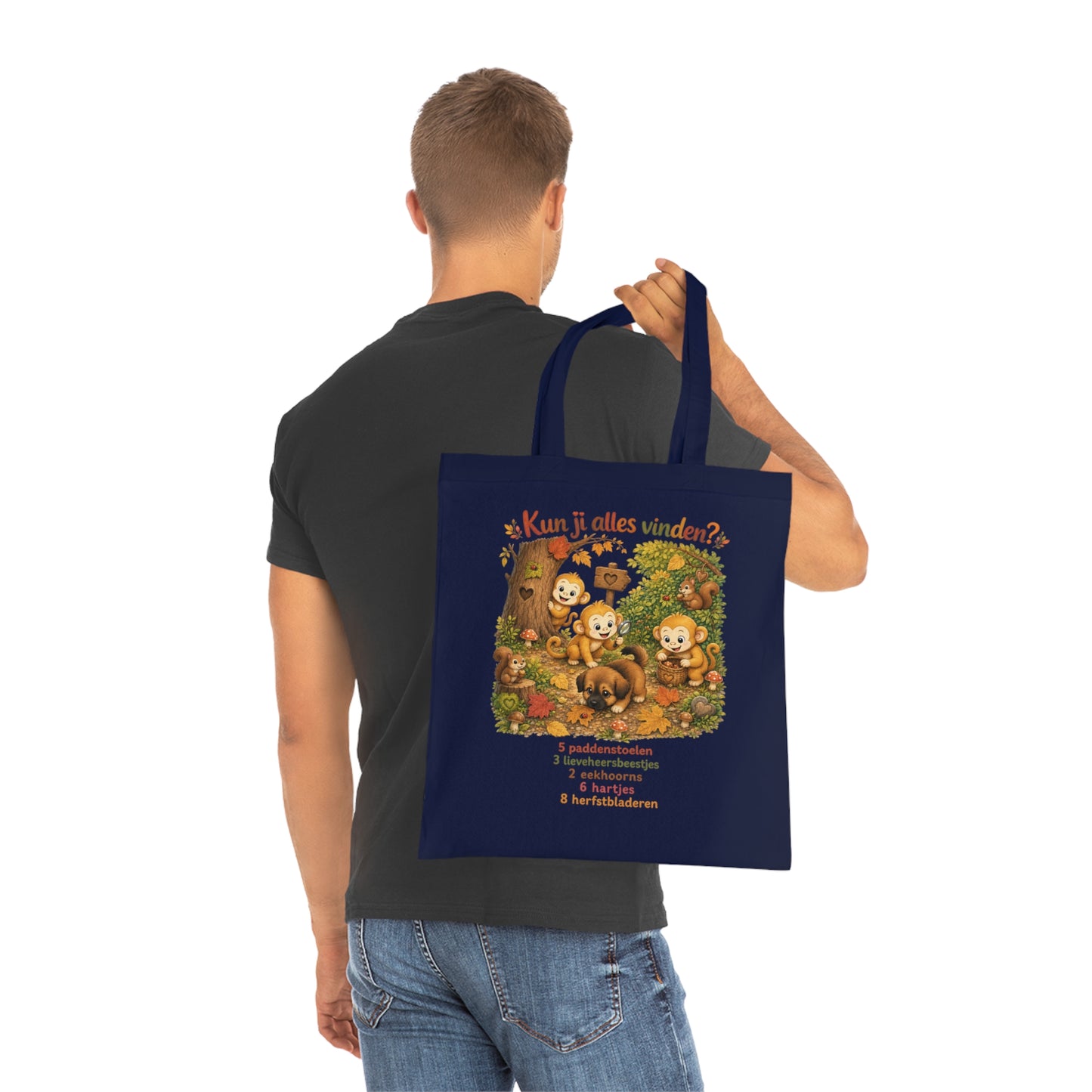 Interactieve Totebag – Kun jij alles vinden? | 100% Katoen | Herfstcollectie 2026