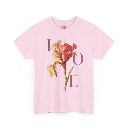 Valentijn Shirt LOVE Flower – Unisex T-Shirt Adult | Gildan 5000 | Valentijn 2026