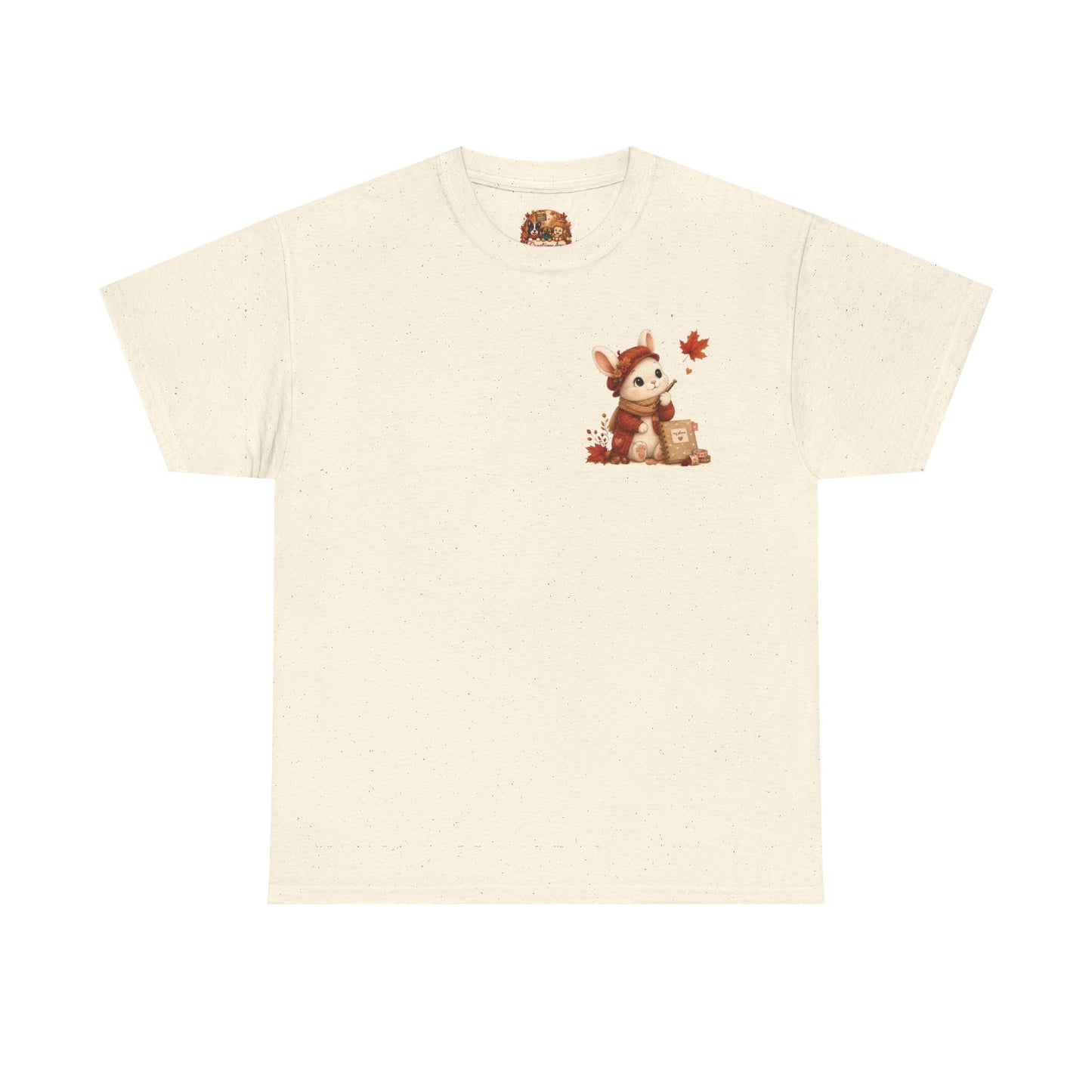 Maggie Cozy Planning Herfst T-Shirt – Dubbelzijdig Bedrukt | Unisex Heavy Cotton Shirt | Herfst Konijn