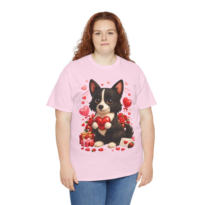 Valentijn Shirt Nikita – Liefdevolle Hond met Hartjes | Unisex T-shirt