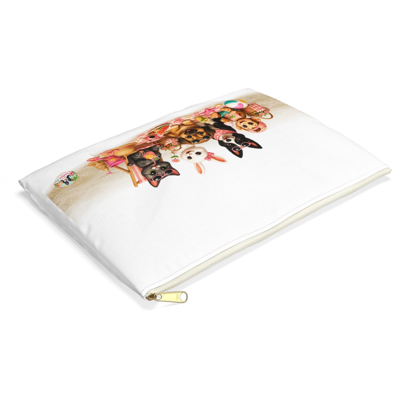 Zomer Mood Opberg Etui – Zomer Make-up Tas met Creatieve Aap Karakters