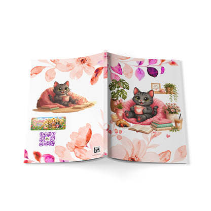 Cozy Shelby Notebook A5 | Bullet Journal | Dagboek | Katten Schrift | Creatieve Aap