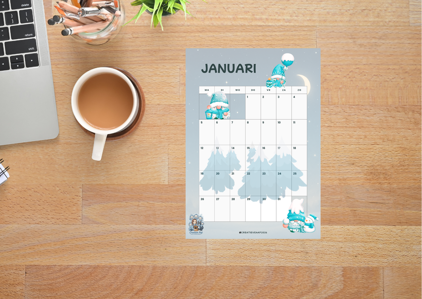 🧊❄️ PDF Download – Planner Set Januari 2026 | Winter Editie