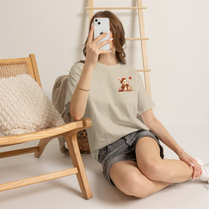 Maggie Cozy Planning Herfst T-Shirt – Dubbelzijdig Bedrukt | Unisex Heavy Cotton Shirt | Herfst Konijn