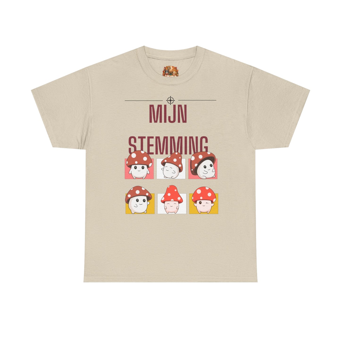 Mijn Stemming Herfst T-Shirt – Unisex Funny Paddenstoel Shirt | Enkelzijdig Bedrukt | Gildan 5000