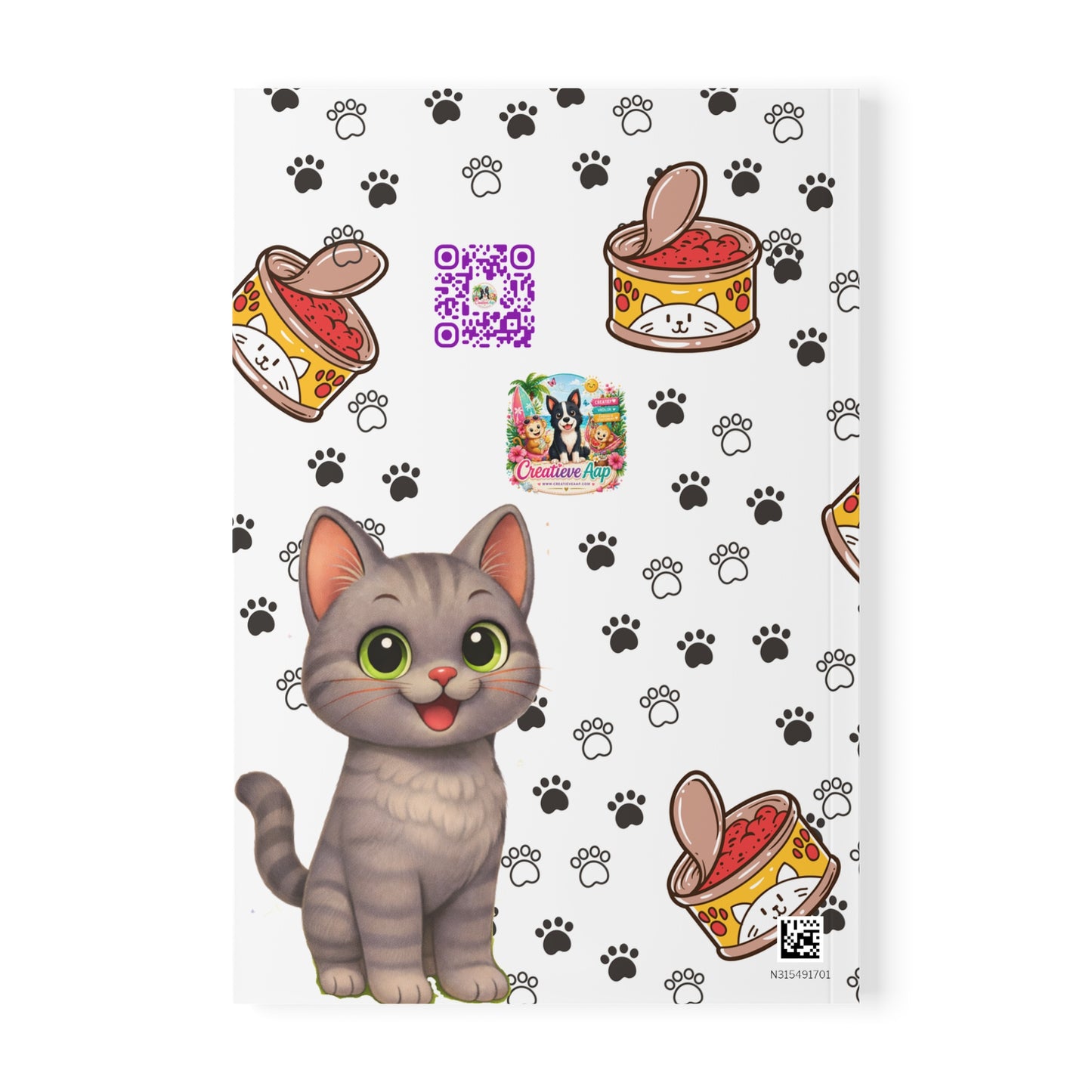 Shelby A5 Notitieboek – Kawaii Kat – Gelinieerd Schrift – 150 Pagina's