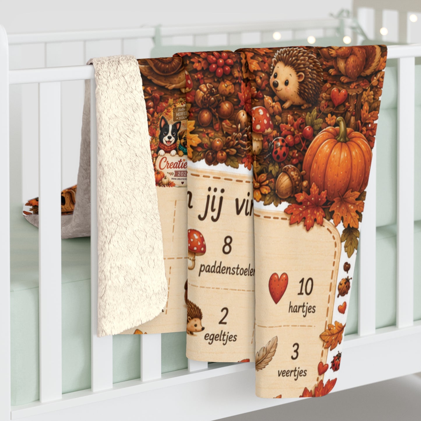 Creatieve Aapjes Zoek & Vind Herfstspel Sherpa Fleece Blanket | Herfst 2026 | Creatieve Aap