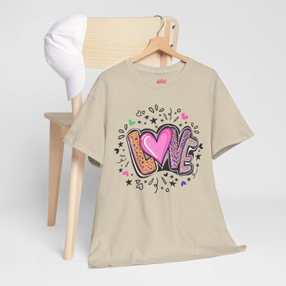Valentijn Shirt LOVE Flower – Unisex Adult T-Shirt | Gildan 5000 | Valentijn 2026