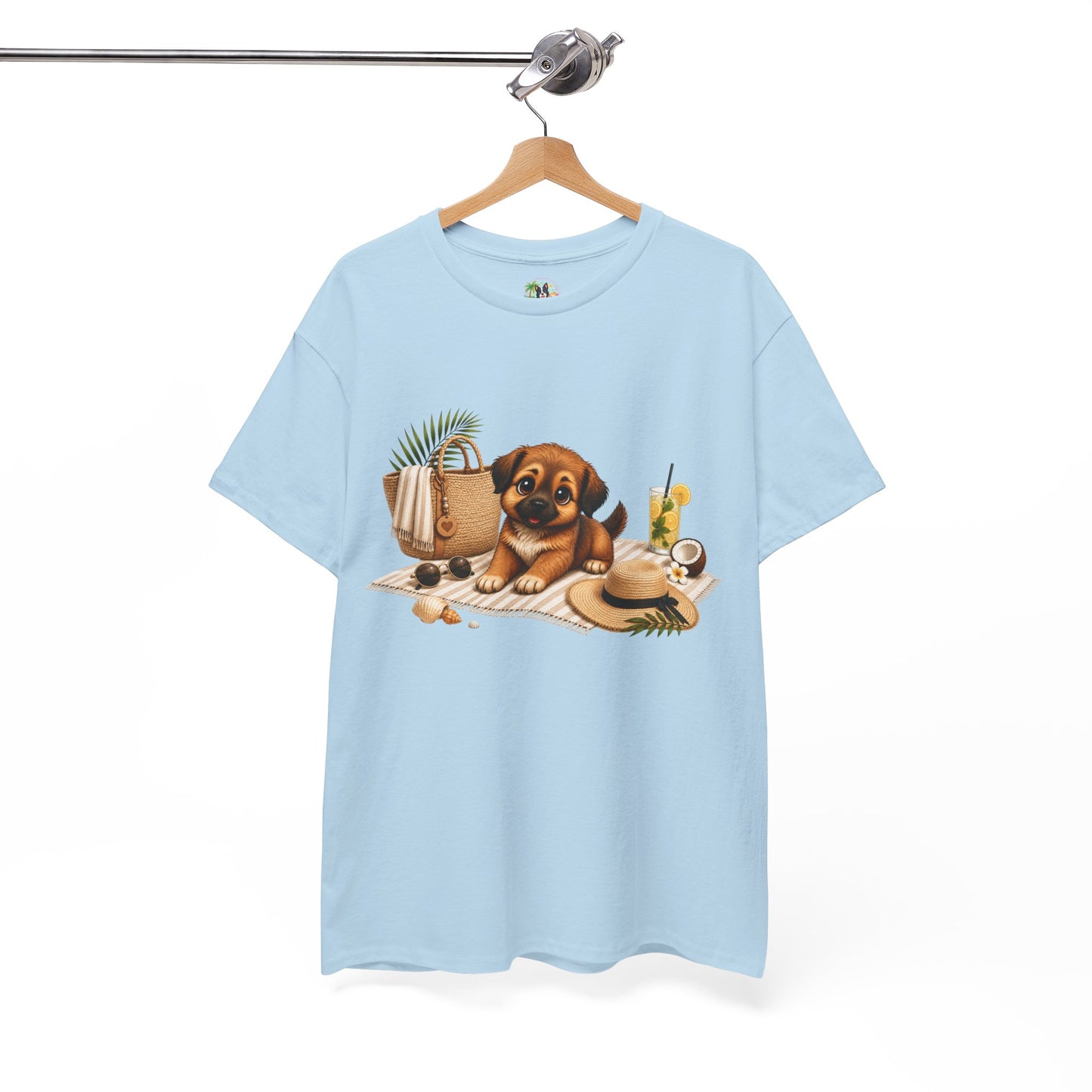 Novi Zomer T-Shirt Volwassenen – Kawaii Puppy Strand Shirt | Creatieve Aap